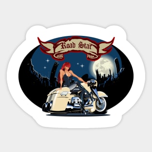 Cartoon motorbike Sticker